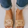 Elka Slip On Sandal Tan