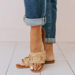 Elka Slip On Sandal Tan