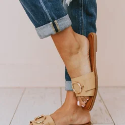 Elka Slip On Sandal Tan