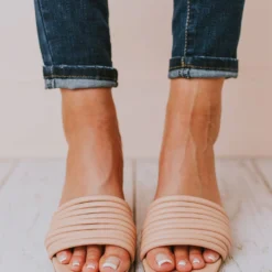 Evelyn Recycled Slip On Sandal Blush