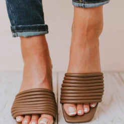 Shoes Evelyn Recycled Slip On Sandal Nutmeg