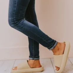 Sandals Pool Slides Taupe Shoes