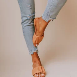 Flora Ruched Sandal Coral Shoes