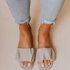 Flora Ruched Sandal Grey Shoes