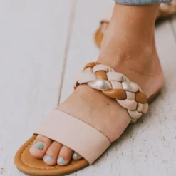 Freya Braided Sandals Nude