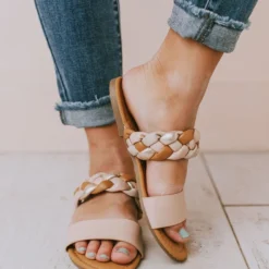 Freya Braided Sandals Nude