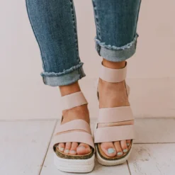 Halsey Platform Sandal Nude
