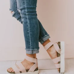 Halsey Platform Sandal Nude
