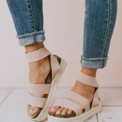 Halsey Platform Sandal Nude