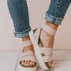 Halsey Platform Sandal Nude