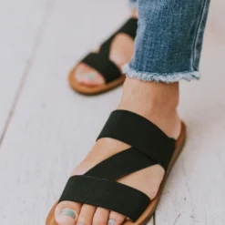 Harvey Slip On Sandals Black