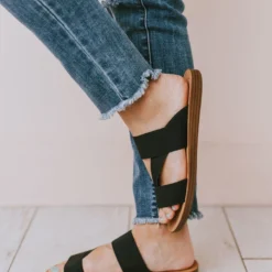 Harvey Slip On Sandals Black