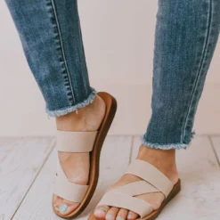 Harvey Slip On Sandals Camel Shoes