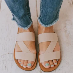 Harvey Slip On Sandals Camel Shoes