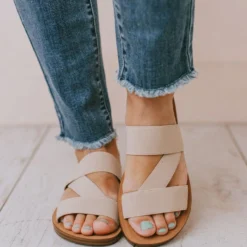 Harvey Slip On Sandals Camel Shoes