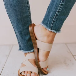 Harvey Slip On Sandals Camel Shoes