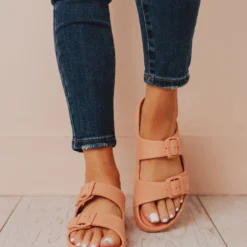 Lennie Buckled Sandals Coral Shoes