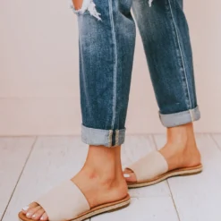 Leora Slip On Sandals Beige Shoes