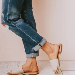 Leora Slip On Sandals Beige Shoes