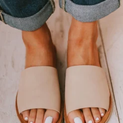 Leora Slip On Sandals Beige Shoes