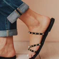 Shoes Lumi Studded Sandals Black