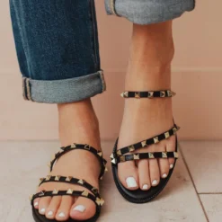 Shoes Lumi Studded Sandals Black