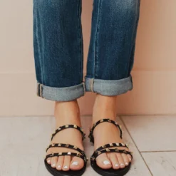 Shoes Lumi Studded Sandals Black