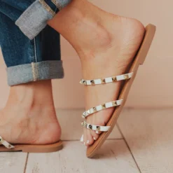 Shoes Lumi Studded Sandals White