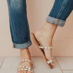 Shoes Lumi Studded Sandals White