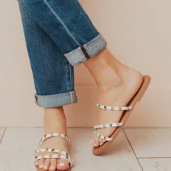 Shoes Lumi Studded Sandals White