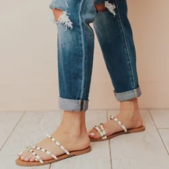 Shoes Lumi Studded Sandals White