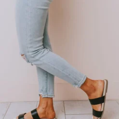 East Lion Megan Slip On Sandal Black Shoes