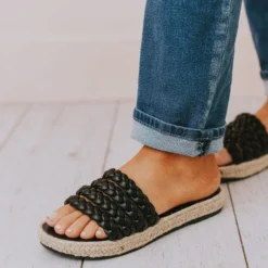 Oren Braided Sandals Black