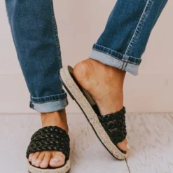 Oren Braided Sandals Black