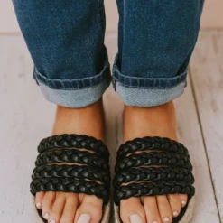 Oren Braided Sandals Black