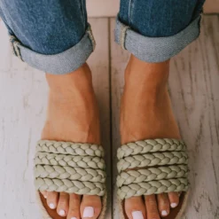 Oren Braided Sandals Green Shoes