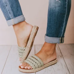 Oren Braided Sandals Green Shoes