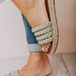 Oren Braided Sandals Green Shoes