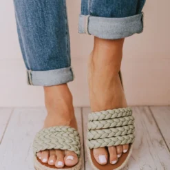 Oren Braided Sandals Green Shoes