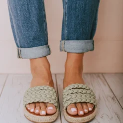 Oren Braided Sandals Green Shoes