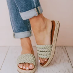 Oren Braided Sandals Green Shoes