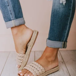 Shoes Oren Braided Sandals Nude
