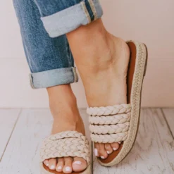 Shoes Oren Braided Sandals Nude