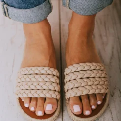Shoes Oren Braided Sandals Nude