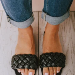 Penny Braided Sandals Black