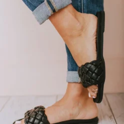 Penny Braided Sandals Black