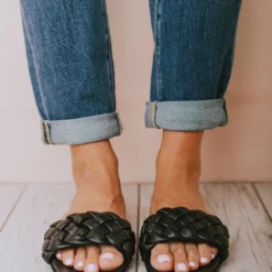 Penny Braided Sandals Black
