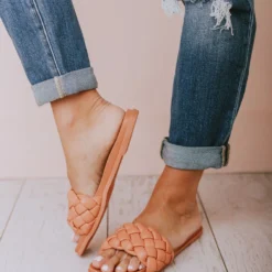 Shoes Penny Braided Sandals Coral