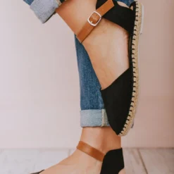 Sandals Polly Espadrille Flats Black