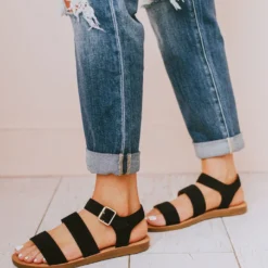 River Strap Sandals Black